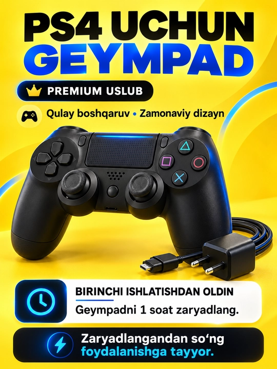 Simsiz geympad joystigi DualShock 4, PS4 Joystik / kontroller - 