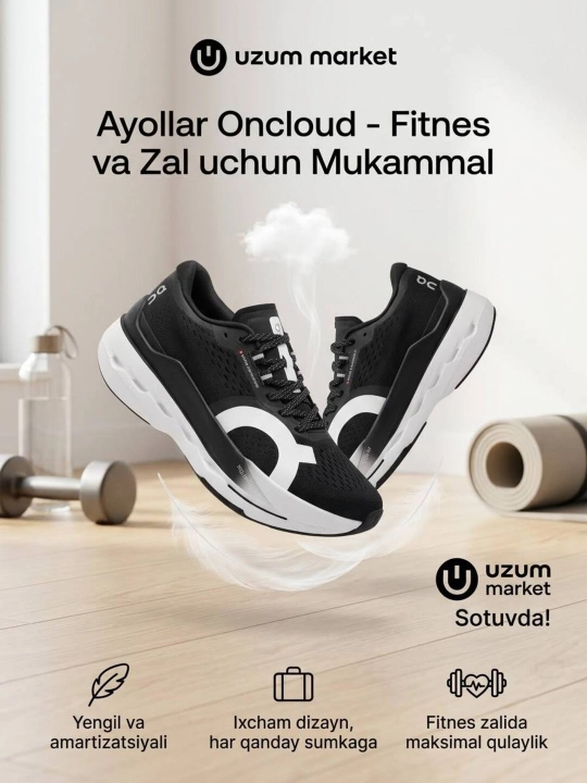 Ayollar krossovkasi, fitnes uchun krossovka yengil yumshoq yugurish uchun qulay - 