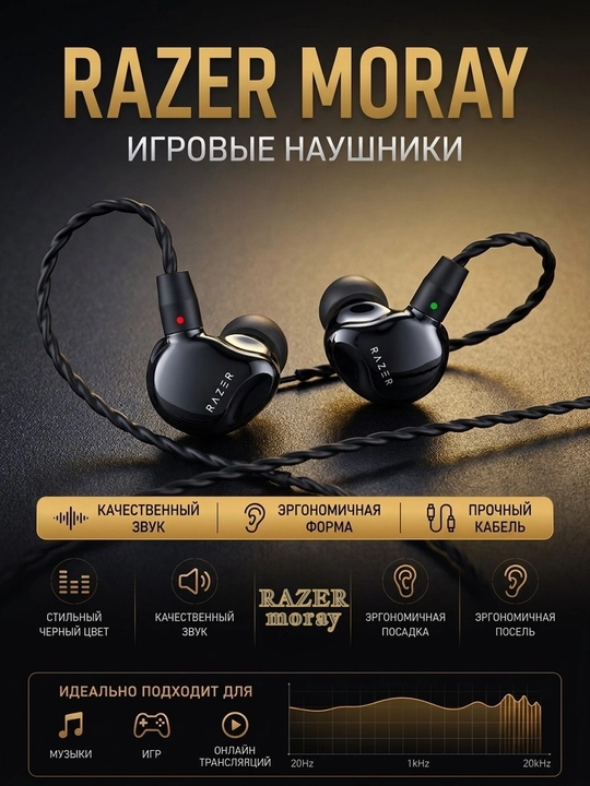 Razer Moray simli quloqchinlari - 