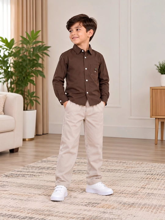 Yozgi bolalar jinsi shimlari va Leon ko‘ylak to‘plami, 4-6 yosh uchun