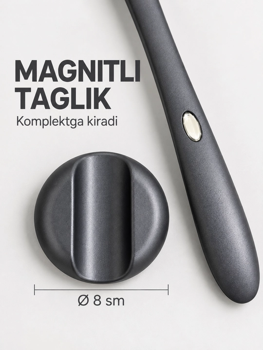Devorga o‘rnatiladigan magnit tutqichli uzun poyabzal shoxchasi, 70 sm