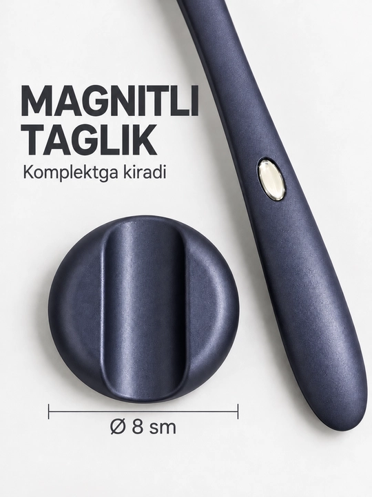 Devorga o‘rnatiladigan magnit tutqichli uzun poyabzal shoxchasi, 70 sm