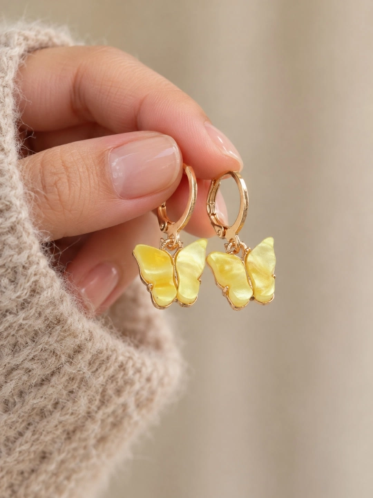 Серьги женские с бабочками
