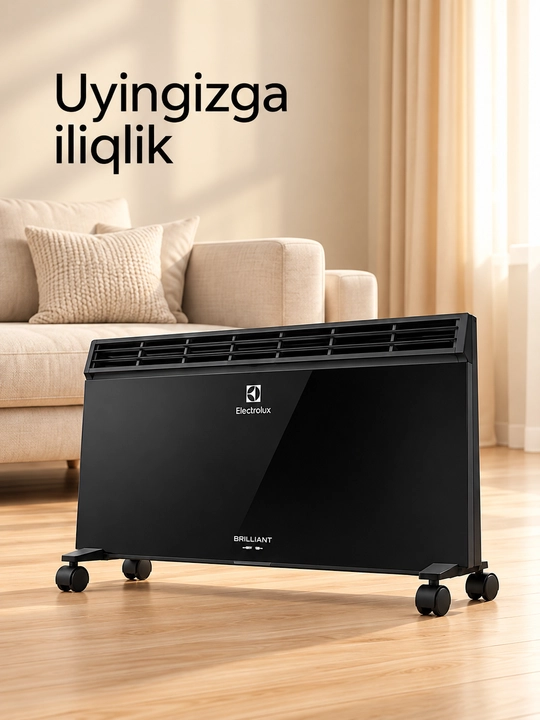 Elektr konvektor isitgich Electrolux Brilliant ECH/B-2000 E, 2000 Vt, qora - 