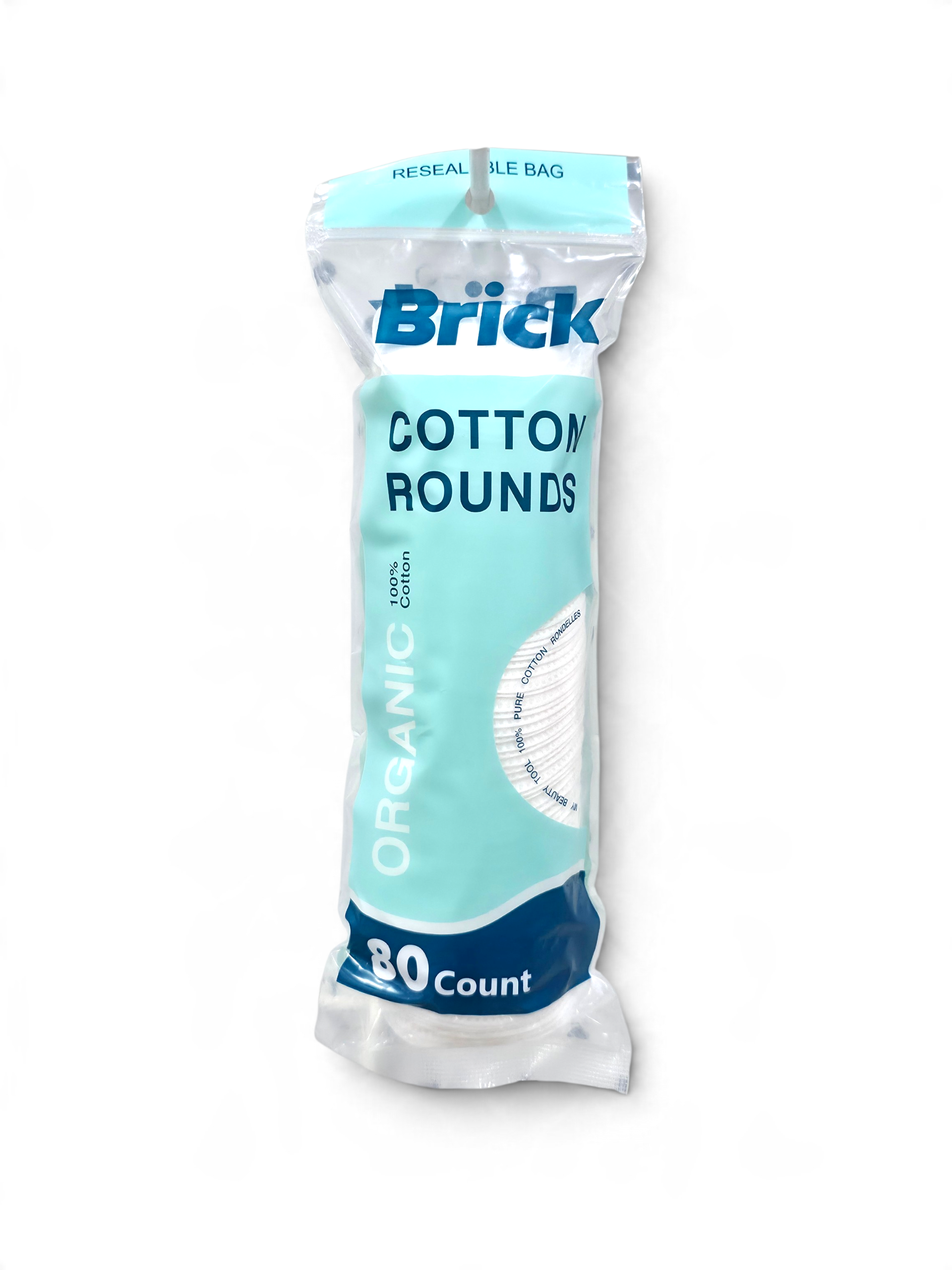 Paxta disklari Brick, 100% paxta, 80 dona