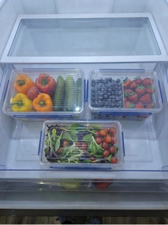 Набор контейнеров для хранения продуктов в холодильнике, 3 л, 5 л и 6,6 л