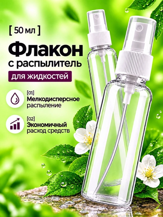 Флакон-распылитель для жидкостей, 50 мл, 100 мл, 200 мл - 