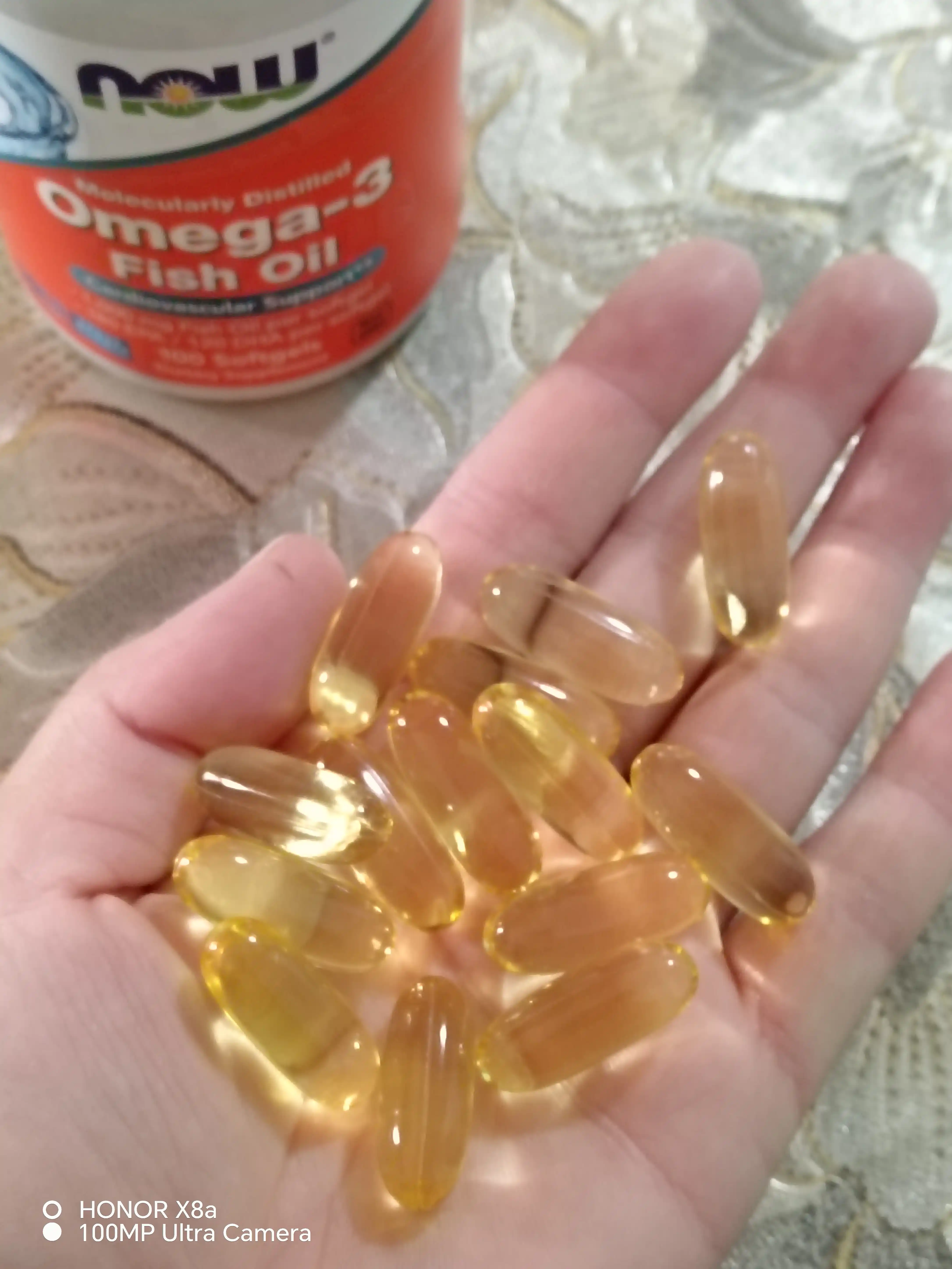 Now Foods Omega-3, baliq yog'i, 180 EPA / 120 DHA, halol