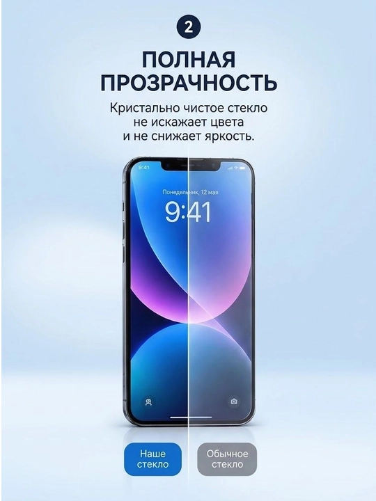 Защитное стекло без рамы для iPhone, черное, 11, 12, 13, 14, 15, 16, 17, Pro и Pro Max