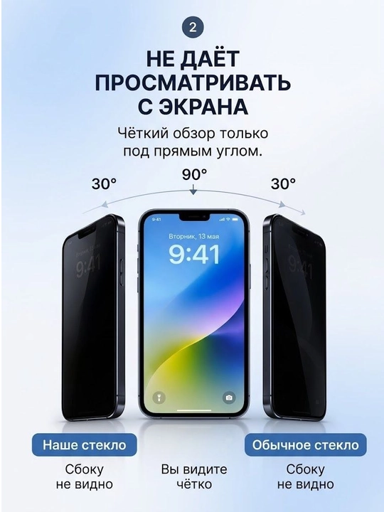 Защитное стекло без рамы для iPhone, черное, 11, 12, 13, 14, 15, 16, 17, Pro и Pro Max