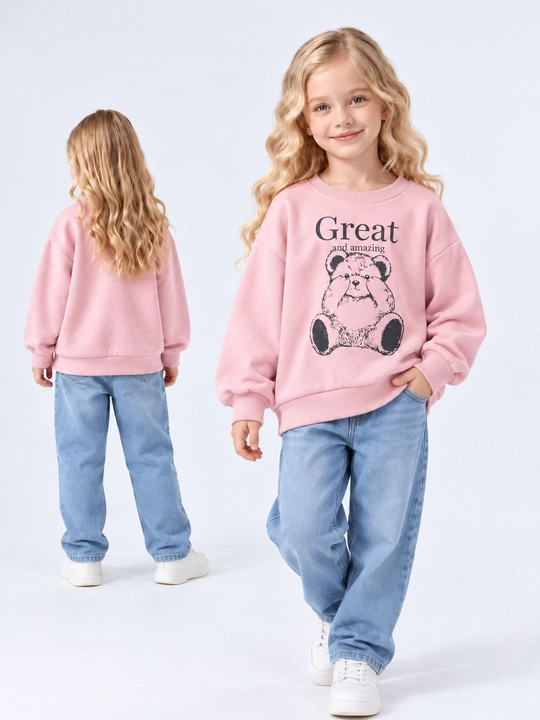 Комплект из двух предметов для девочек, свитшот,брюки,2–6 лет