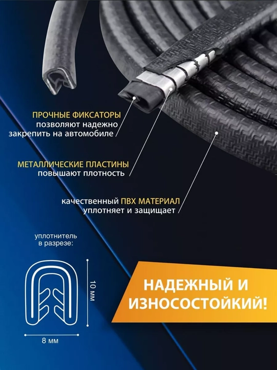 Защита кромки двери автомобиля, уплотнитель, молдинг
