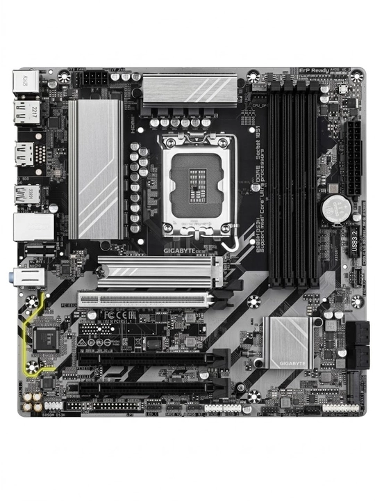Ona plata GIGABYTE B860M DS3H, LGA 1851, 4xDDR5, PCIe 5.0, GbE LAN, mATX, kompyuter uchun