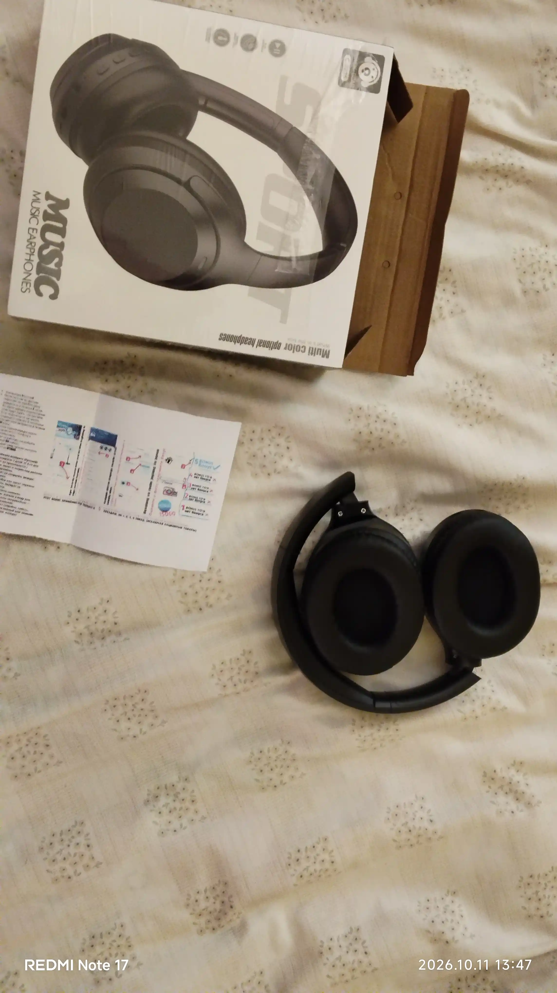 Simsiz quloqchin Bluetooth – to‘liq o‘lcham, mikrofonli, SD karta va radio C2235