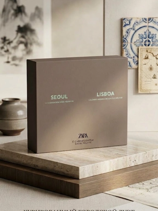 Духи для мужчин комплект ZARA Seoul 100 мл, + Lisboa 100 мл - 