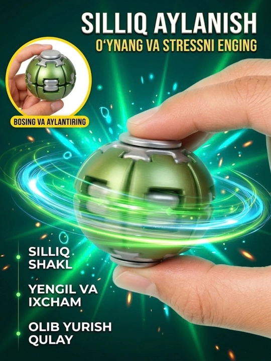 Спиннер антистресс 3D шар-волчок, мини игрушка для детей и взрослых