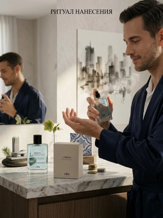 Erkaklar uchun atir to‘plami ZARA Seoul 100 ml, + Lisboa 100 ml