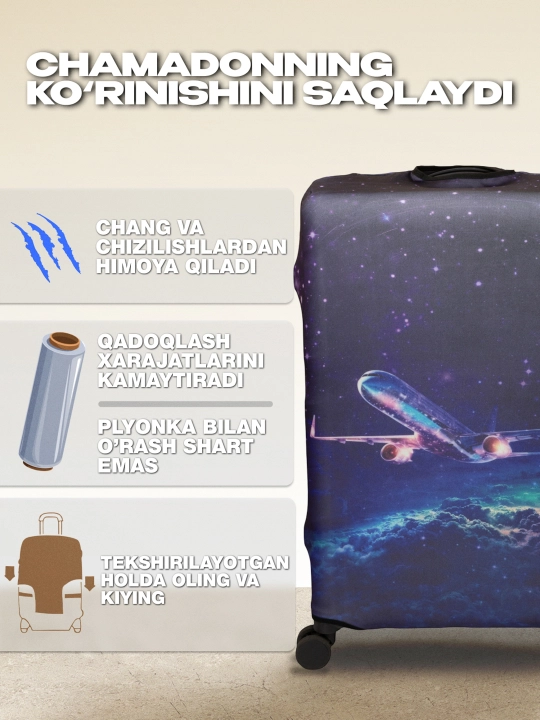 Чехол для чемодана, эластичный и плотный, защитный чехол на чемодан