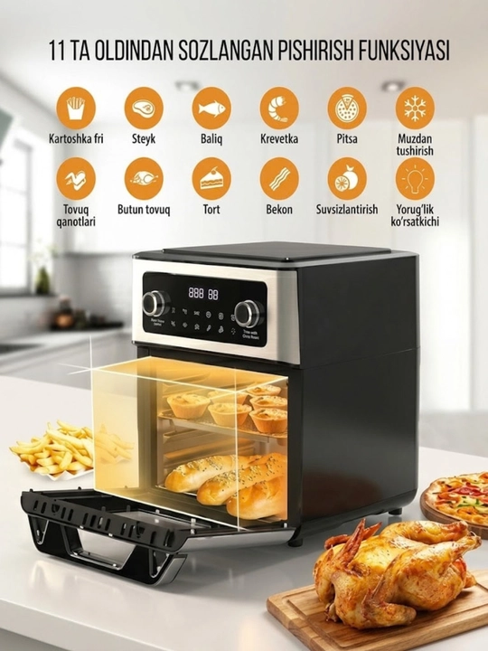 Elektr friturnisa Airgrill Saachi 12 L NL-AF4783 12 Litr