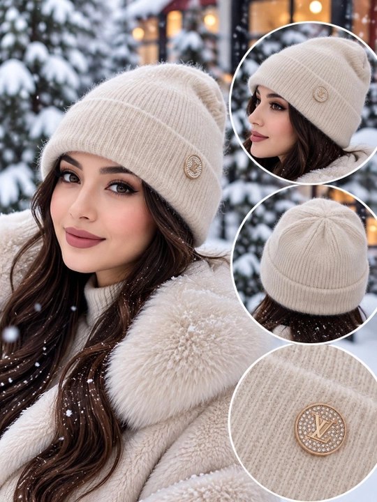 Ayollar qishki shapka, angora shapka, issiq bosh kiyim, qizlar shapkasi