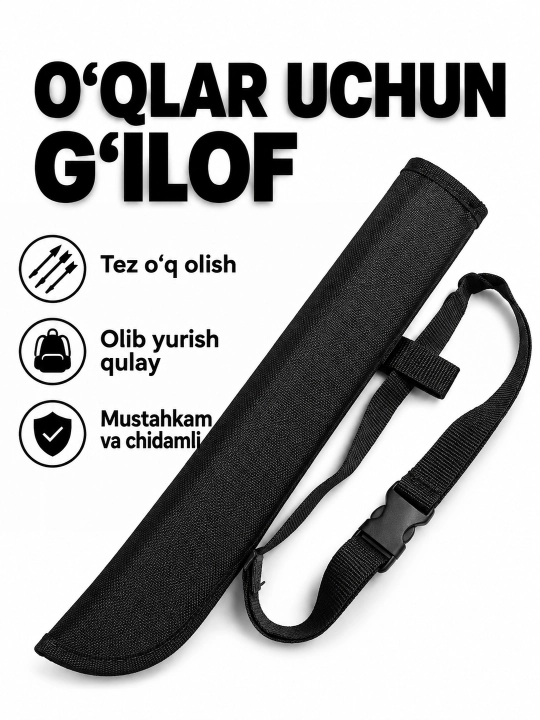 Kamon o‘qlari uchun g‘ilof — neylon, yelkaga osiladigan tasma bilan - 