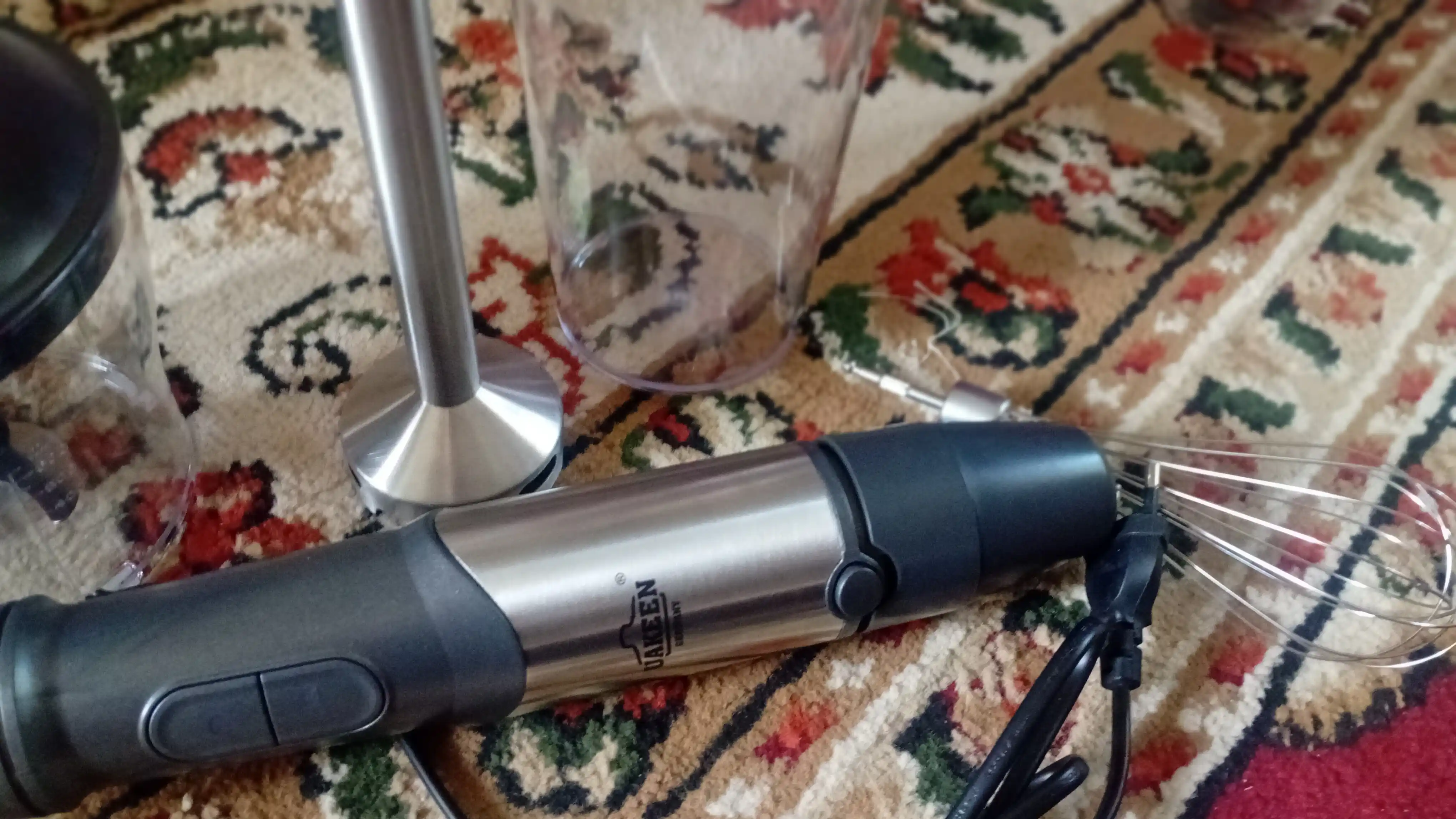 Qo'l blenderi UAKEEN ZL-515, suvga cho'mdiruvchi, ko'p funksiyali, 4 tasi 1 da, 1200 Wt