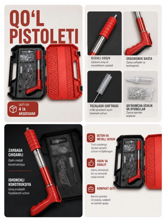 Maxsus dübel mixlarini o'rnatish quroli - 