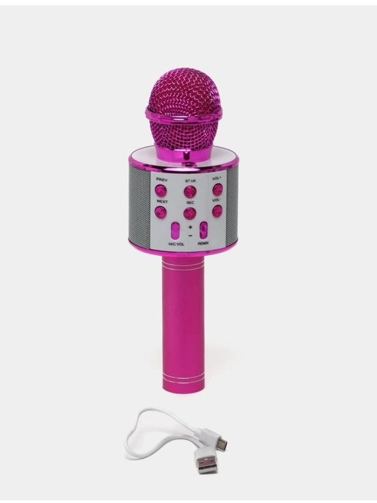 Simsiz karaoke mikrofon WS-858, dinamikli Bluetooth mikrofon, bolalar va kattalar uchun - 