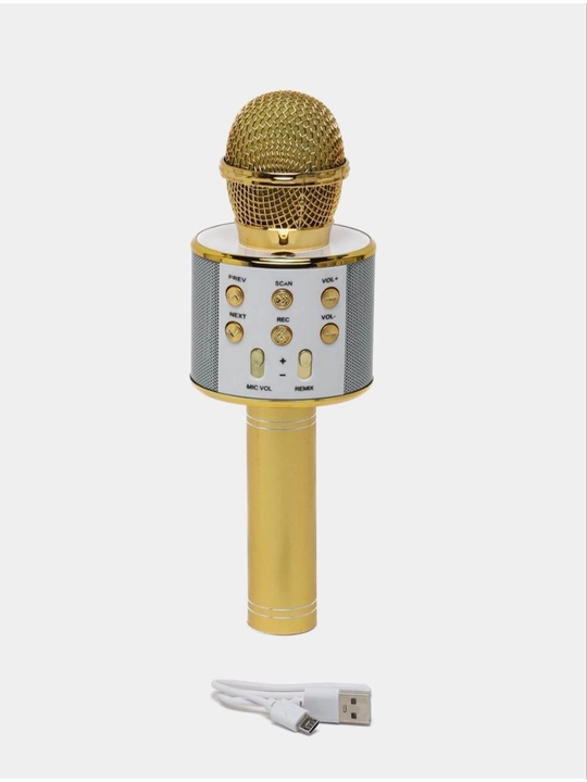 Simsiz karaoke mikrofon WS-858, dinamikli Bluetooth mikrofon, bolalar va kattalar uchun - 