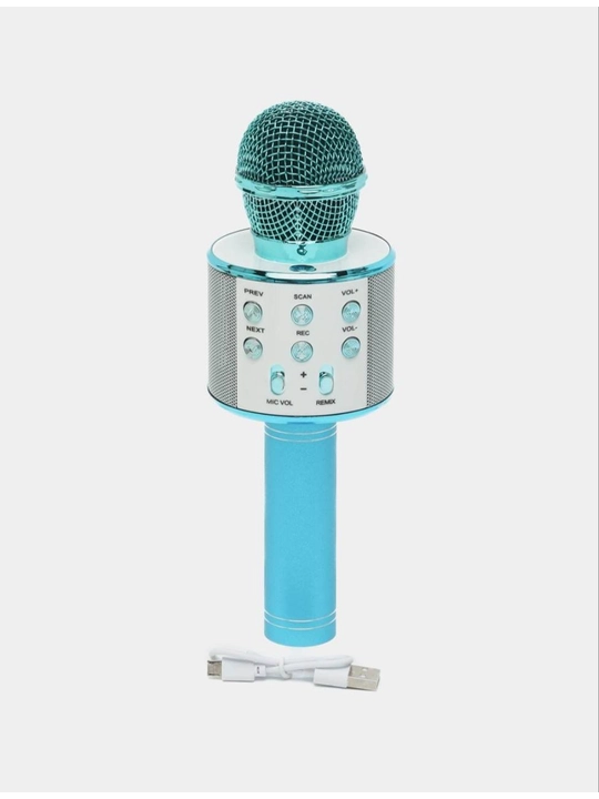 Simsiz karaoke mikrofon WS-858, dinamikli Bluetooth mikrofon, bolalar va kattalar uchun - 