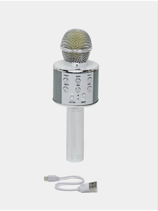 Simsiz karaoke mikrofon WS-858, dinamikli Bluetooth mikrofon, bolalar va kattalar uchun - 