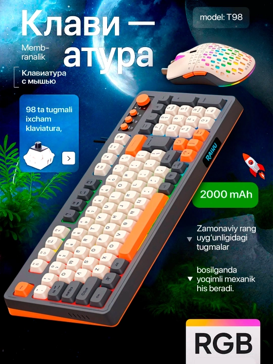 O'yin uchun aqlli klaviatura va sichqoncha - 