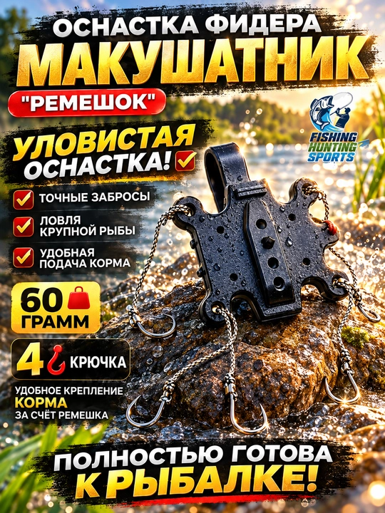 Sazan, karas, karp uchun baliq ovlash uchun bosimli vosita, makushatnik - 