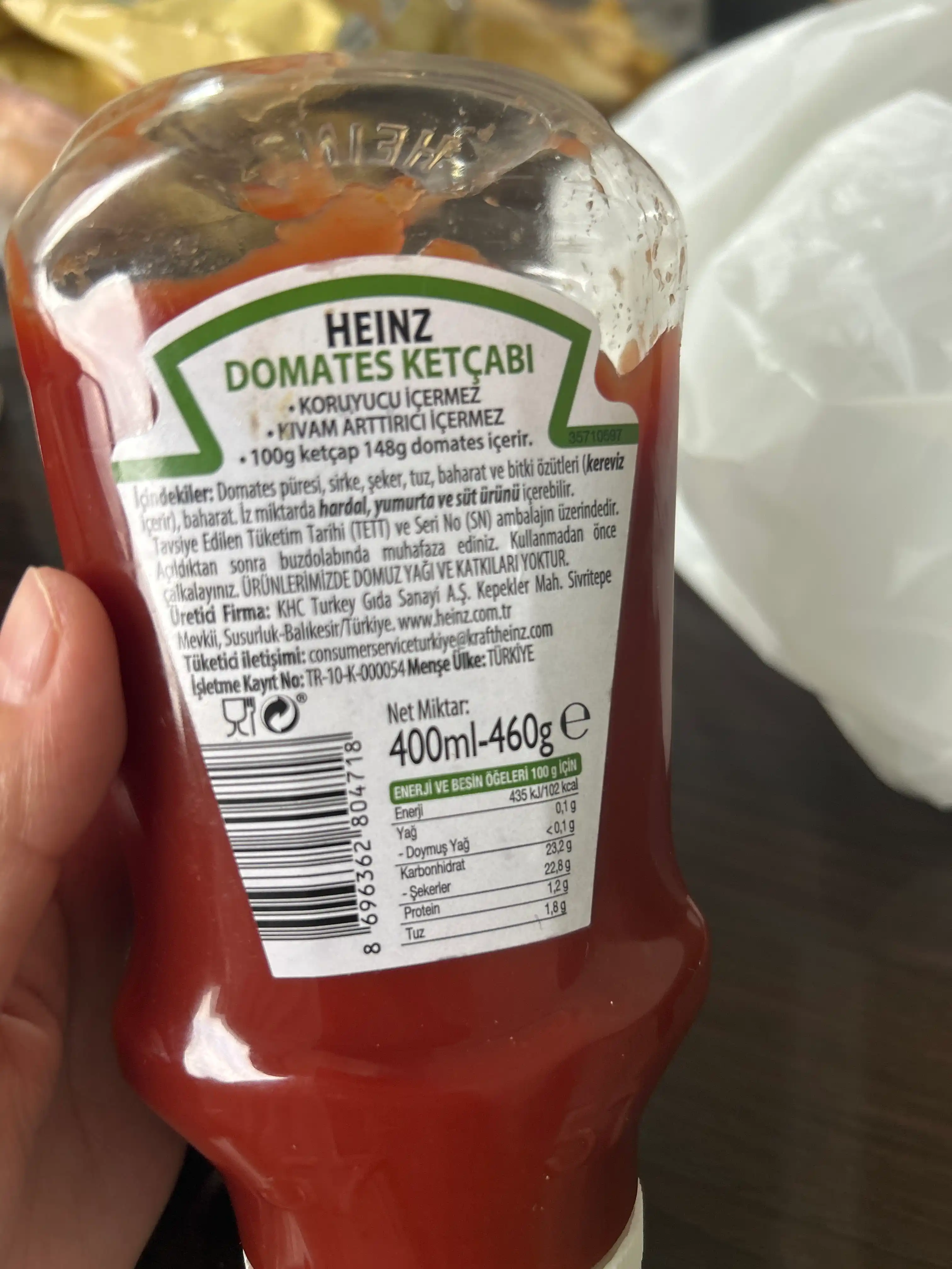 Ketchup "Heinz", tomatli, t/r 460 g