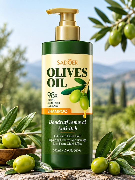 SADOER Olives Oil - zaytun moyi qo‘shilgan shampun, 500 ml