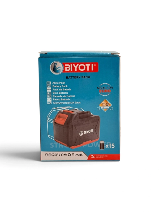 BIYOTI akkumulyatori 20 V, 6.0 A·soat, 15 ta element