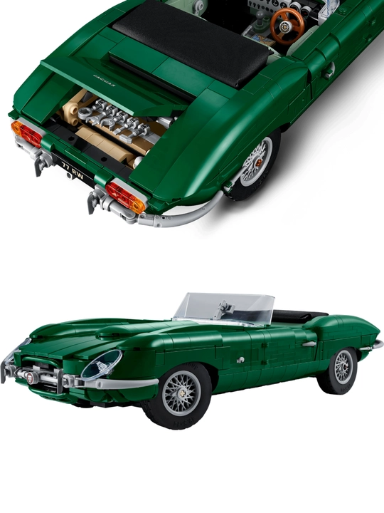 Конструктор Лего коллекционный ретро-автомобиль Jaguar E-Type, 1673 детали
