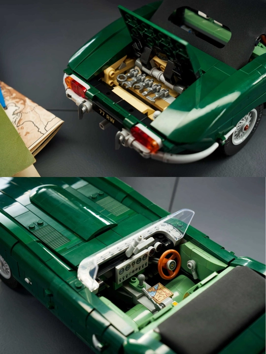 Конструктор Лего коллекционный ретро-автомобиль Jaguar E-Type, 1673 детали