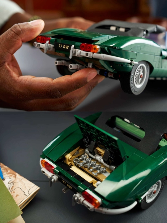 Конструктор Лего коллекционный ретро-автомобиль Jaguar E-Type, 1673 детали