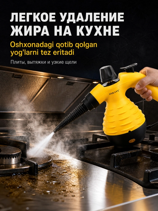 SK-13061 qo'shimchalari bilan uy tozalash uchun bug' generatori, bug' tozalagich 2000 Vt