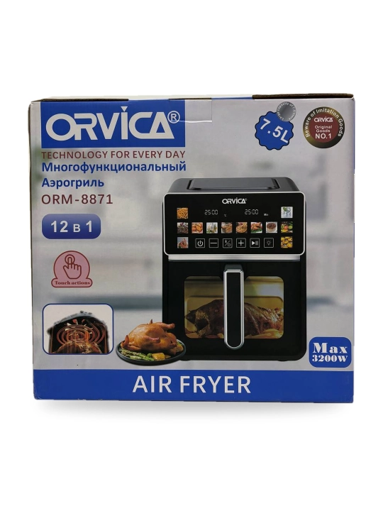 Aerogril Orvica ORM-8871, 7,5 L, 3200 Vt, sensorli LCD, 12 in 1