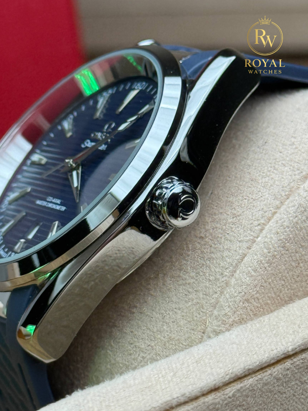 Erkaklar mexanik qo‘l soati, avtozavodli, Omega Seamaster uslubida