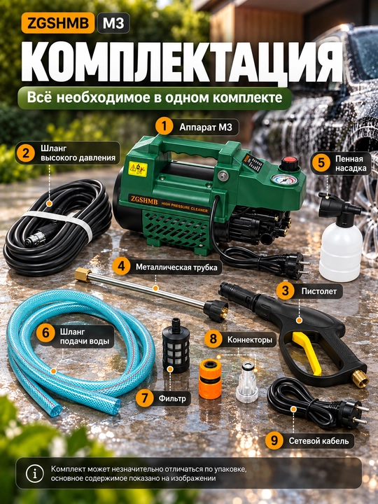 KARCHER, M5, M4,M3, M18, ZM8, L9, K9 yuqori bosimli yuvish moslamasi