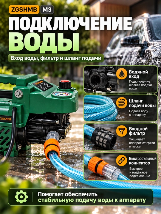 KARCHER, M5, M4,M3, M18, ZM8, L9, K9 yuqori bosimli yuvish moslamasi