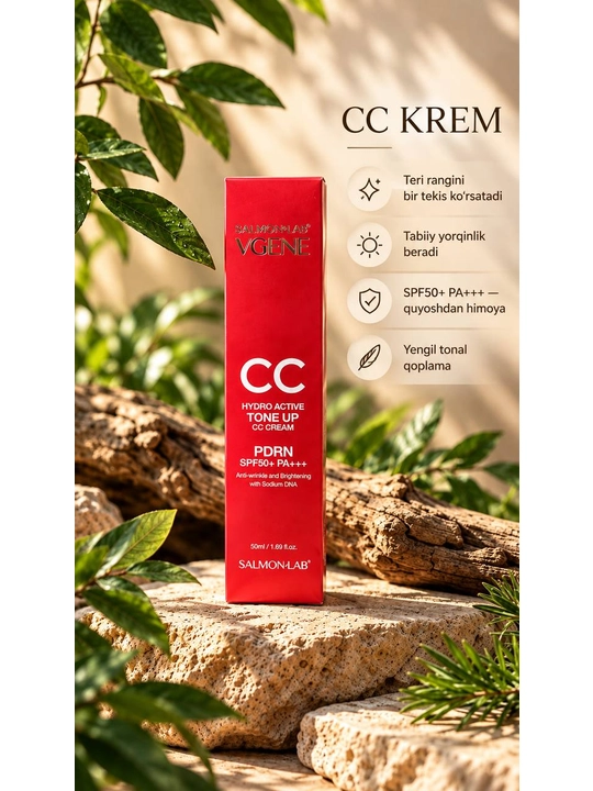 Женский солнцезащитный CC-крем SPF 50+ PA+++, 50 мл - 