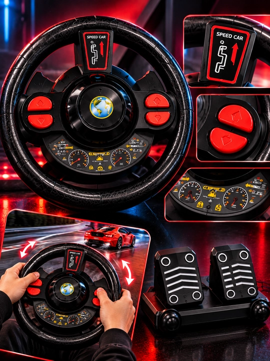 O‘yinchoq mashina, pultli mashina, sport avtomobil, bolalar o‘yinchog‘i, pedal