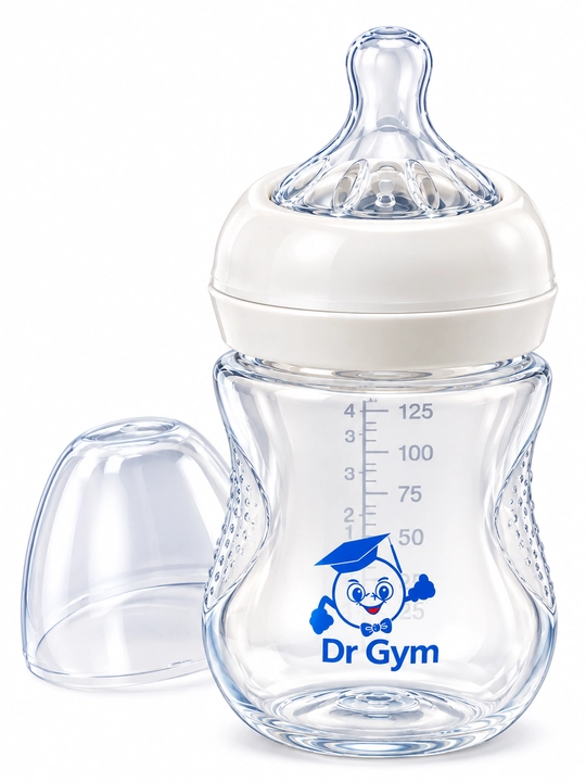 Dr Gym bolalar uchun PP butilka, silikon so‘rg‘ichli, anti-kolik tizimli, 125/260/330 ml