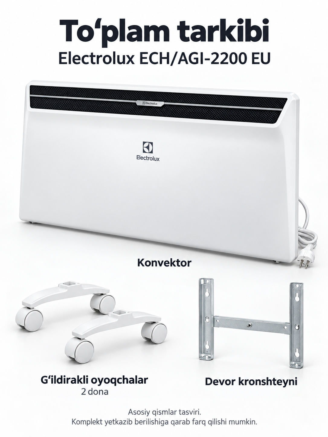 Electrolux ECH/AGI-2200 EU konvektor isitgich, inverterli, 2200 Vt, oq