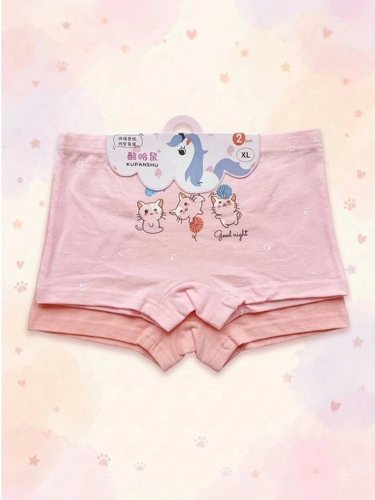 Трусики хлопковые детские для девочек, L (2-4 года) и XL (5-7 лет) - 