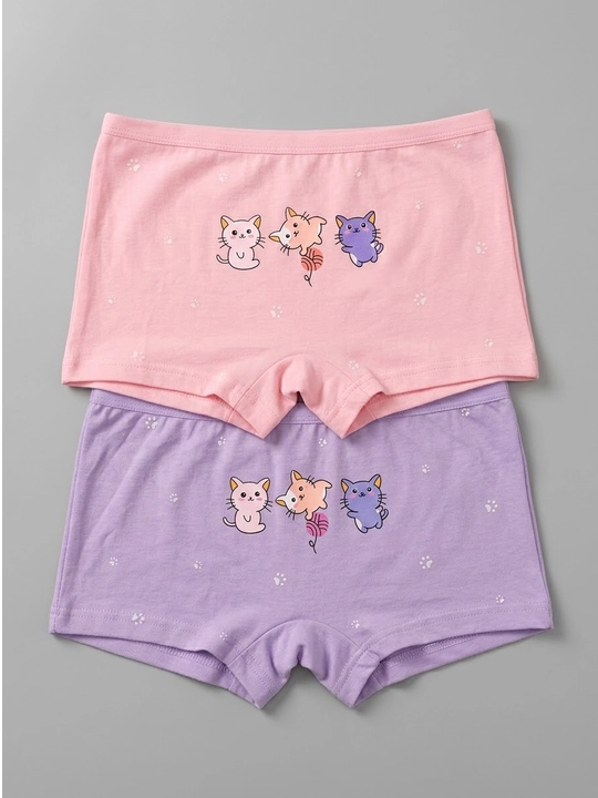 Трусики хлопковые детские для девочек, L (2-4 года) и XL (5-7 лет) - 